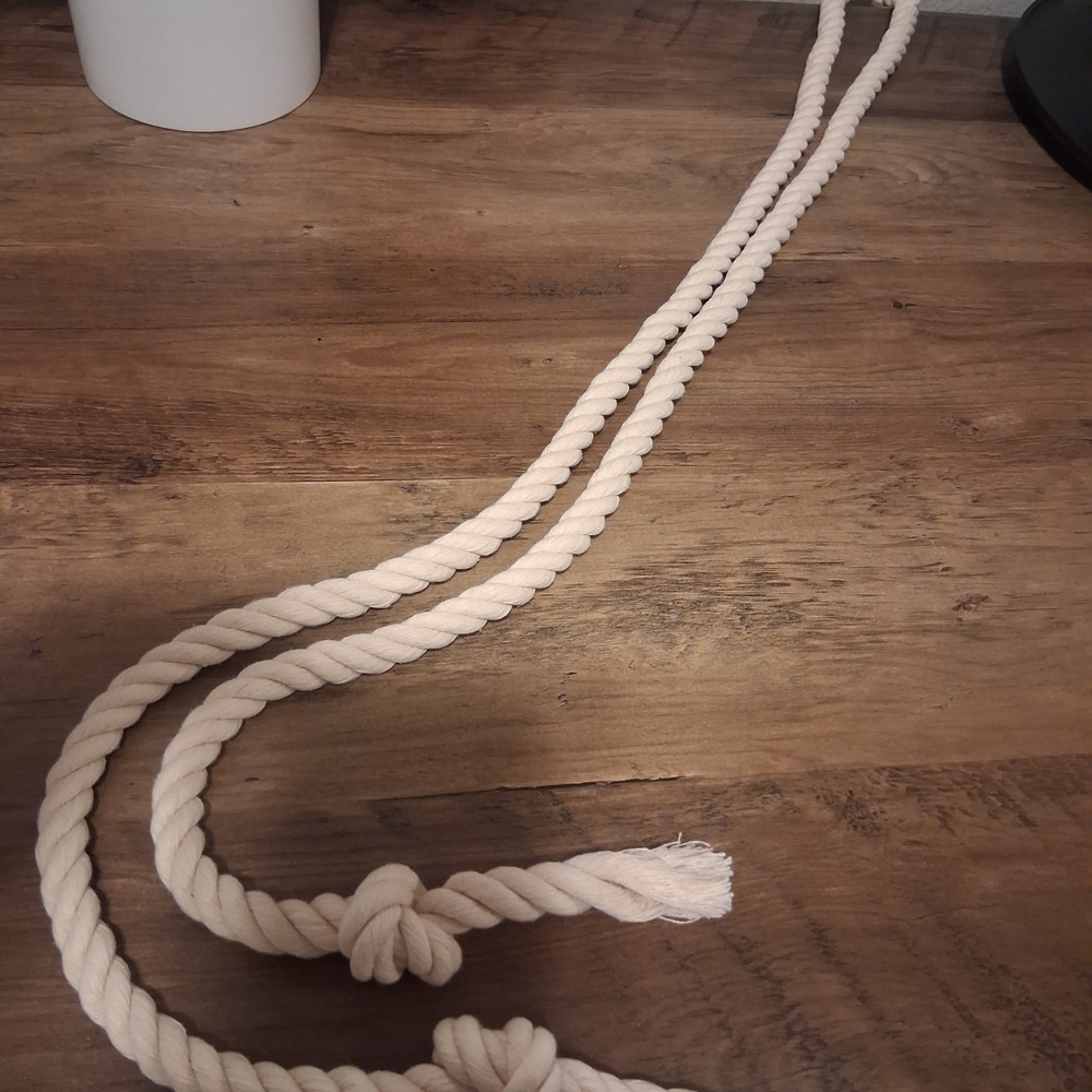 ‼️SOLD‼️65in Cream Twisted Rope Belt - Picture 2 of 2